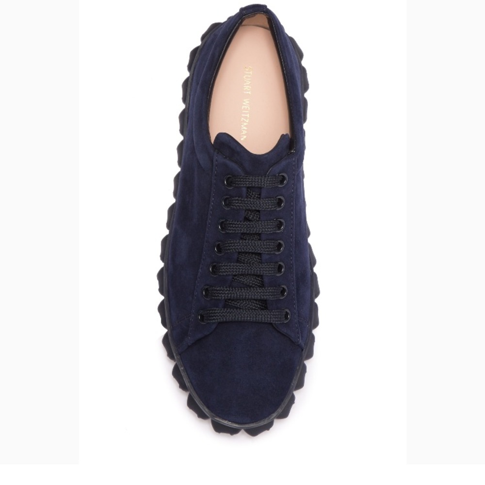 Stuart Weitzman Rose Sole Suede Leather Sneakers - Picture 4 of 5